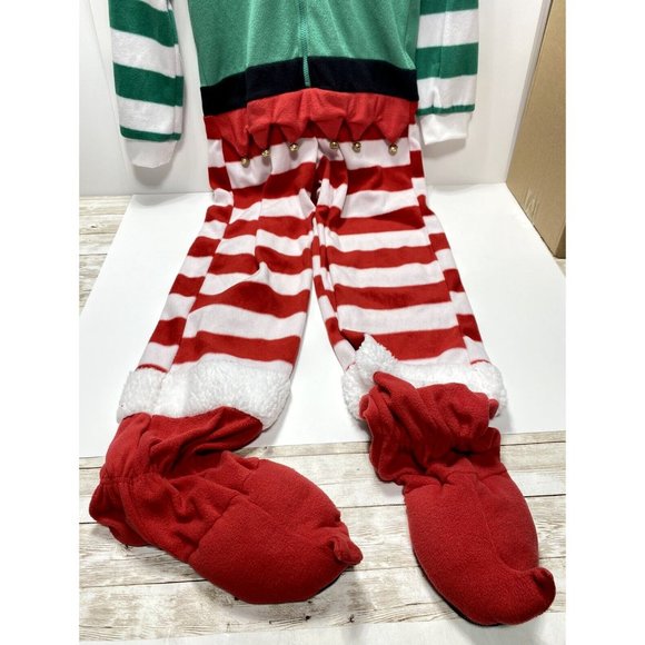 Elf Costume Funzietime Kids Sleep One piece Pj-Elf Warm Dress Up Size 14 Large - Picture 6 of 14